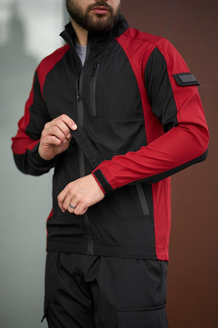Чоловічий костюм Intruder Softshell куртка спортивна і штани карго весна осінь хакі+чорний Одеса - фото 4