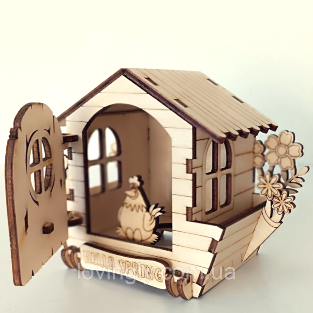 Пасхальный сувенир из дерева 