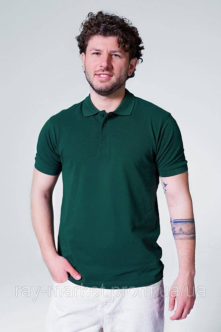 Поло класичне Stedman Lux Polo чоловіче темно-зелене (ST9060-BOG) XXL Київ - фото 1