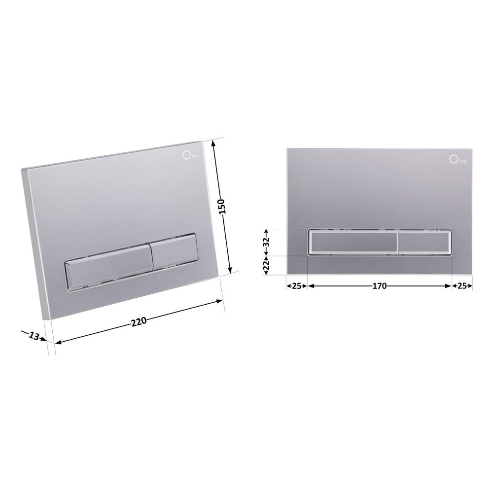 Панель змиву для унітаза Qtap Nest QT0111M08382SAT Київ - фото 7