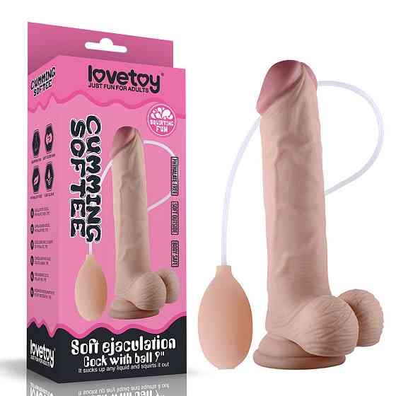 Фаллоимитатор - Soft Ejaculation Cock With Ball 9