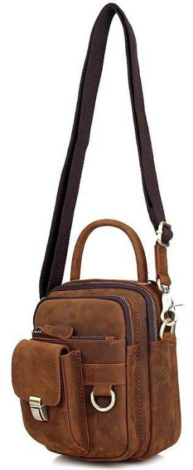 Сумка чоловіча в вінтажному стилі Коричнева (Vintage) Київ - фото 2