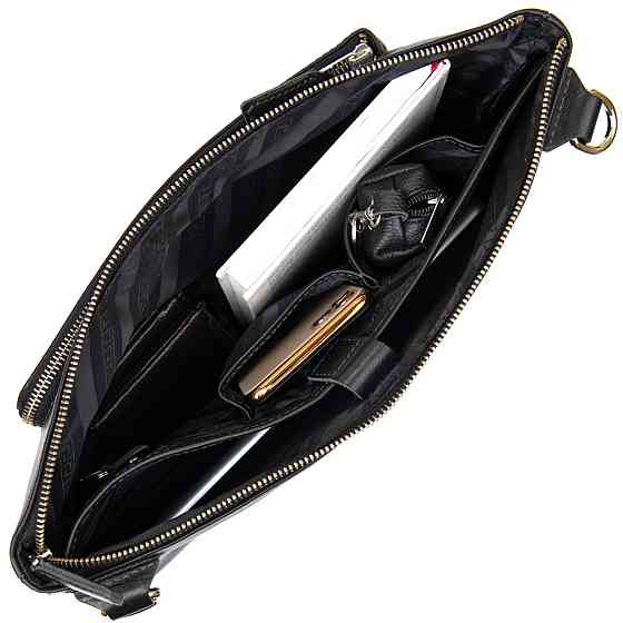 Кожаная мужская сумка для ноутбука Черный (GRANDE PELLE) Киев