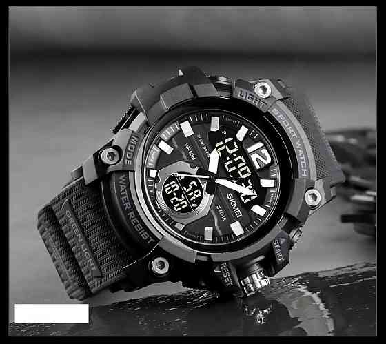 Мужские спортивные наручные часы Skmei 1725 (Черные) Киев