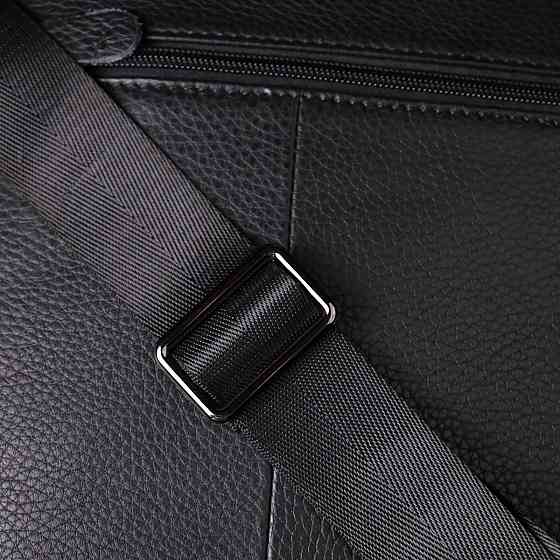 Вертикальная мужская сумка из натуральной кожи Черный (Vintage) Киев