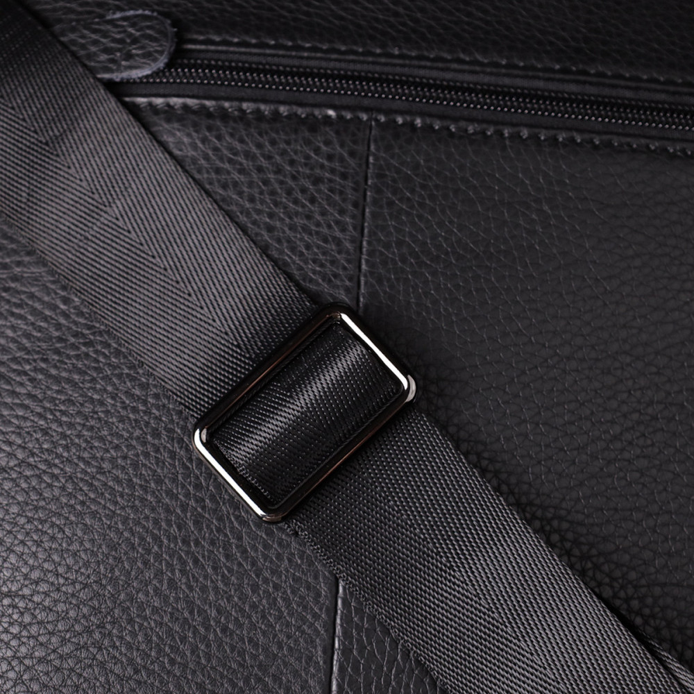 Вертикальна чоловіча сумка з натуральної шкіри Чорний (Vintage) Київ - фото 4