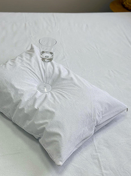 Ecotton Комплект Aqua-stop Ecotton Наматрацник полуторний 160х200 з наволочками 50х70 з гумкою Коломия - фото 5