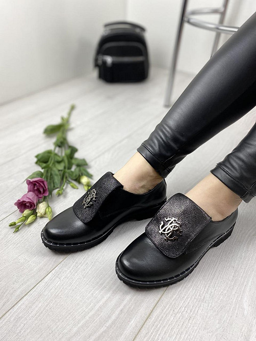 D and V Туфлі жіночі D and V 2031 чорні (весна-осінь, шкіра натуральна) (2244) Коломия - фото 4