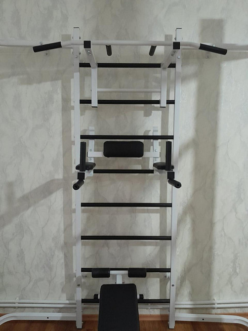 Шведська стінка Olimpic White спортивний дитячий куточок спорткомплекс з турником брусами для дітей тренажер Кам'янське - фото 3