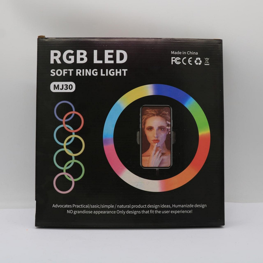 Кольцевая лампа RGB 30 см, от USB, MJ300 + Подарок Штатив 0,66-2 м / LED лампа для блогера Киев - изображение 9