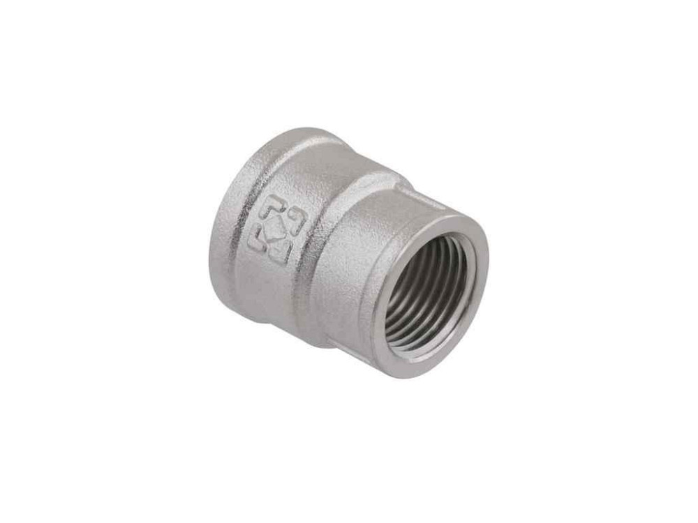 Муфта 3/4 Вх1/2 В латунь, ВВ, DN20х15, никель, MP0201 ТМ RAFTEC Киев - изображение 1