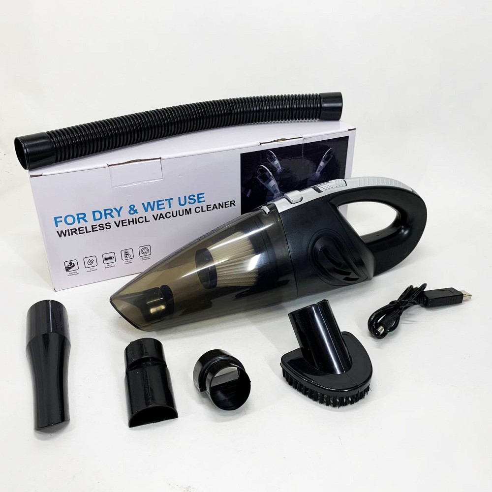 Мощный беспроводной пылесос автомобильный для сухой и влажной уборки в машине и дома +5 насадок JN-50 Львов - изображение 8