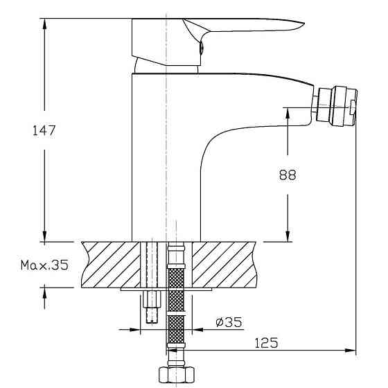 Змішувач для біде Haiba Columbia 002   ( HB0806 ) 28505 Харьков