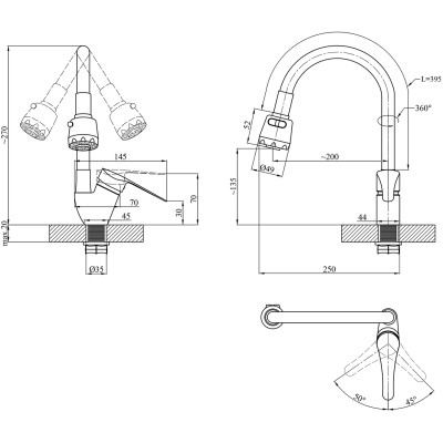 Смеситель Agua Sevilla-C039MOR (CV033909) Винница - изображение 7