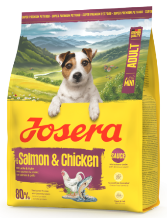 Сухой корм Josera Mini Salmon&Chicken (Йозера Мини) с аппетитным соусом для привередливых собак, 900 г Винница