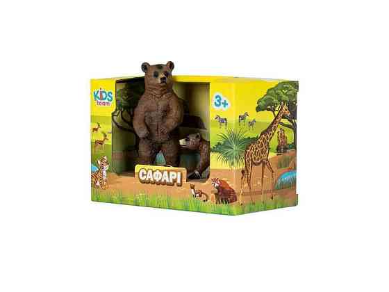 Набір тварин Сафарі Q9899-A37 Бурий Ведмідь та медвежа ТМ KIDS TEAM ANIMALS Київ