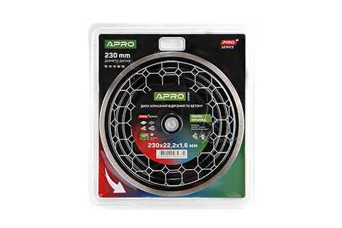 Диск алмазний для бетону Кераміка Ультра 230х1.6х22.22мм 22-24% APRO PRO Рівне