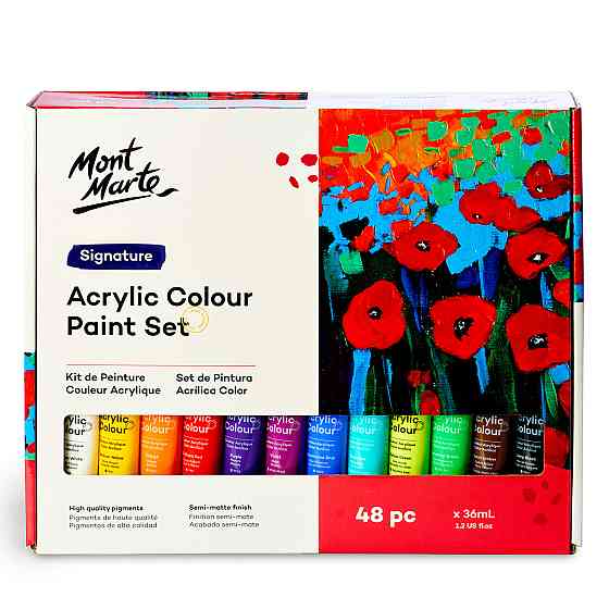 Акриловые краски, Набор качественных акриловых красок для рисования Mont Marte 48 шт х 36 мл, Видеообзор! Каменец-Подольский