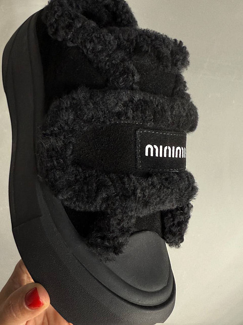 Кеди жіночі Hengji 15-1 з хутром та опушкою на липучці чорні , 36, 23 см Київ - фото 12