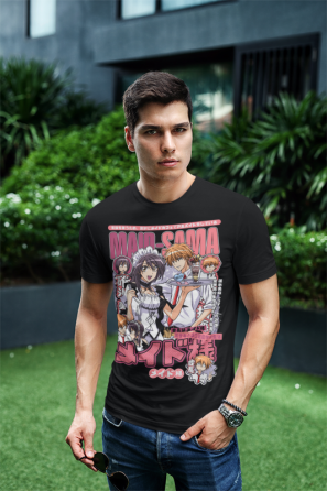 Футболка аниме Маид Сама Джапанесе Аниматион оверсайз (S/M/L) Черний AnimeJ0622 Днепр