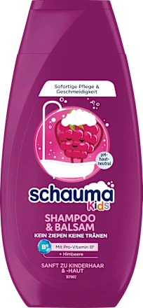 Schauma Kinder Shampoo & Balsam Himbeere 250 ml Шаума Дитячий шампунь і кондиціонер з ароматом малини Львів