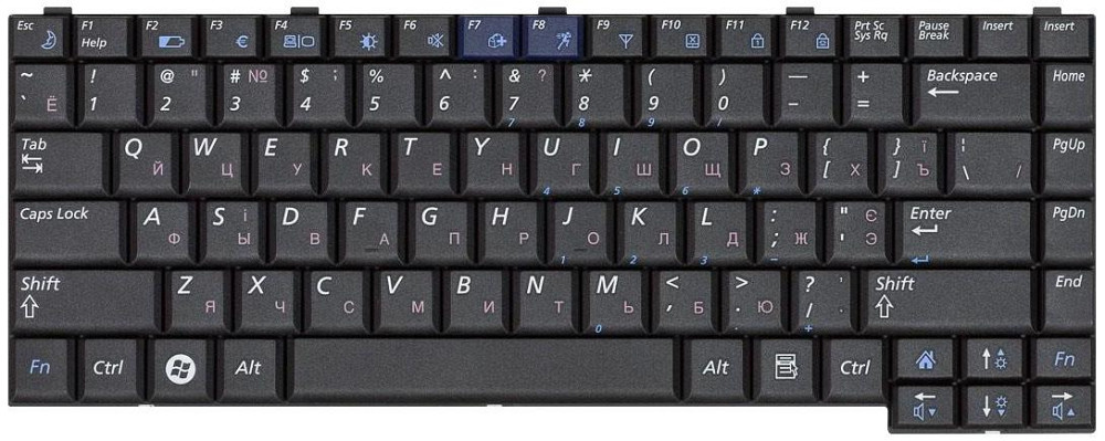 Клавиатура для ноутбука Samsung (R510, R560, R60, R70, P510, P560) Black, RU Вінниця - фото 2