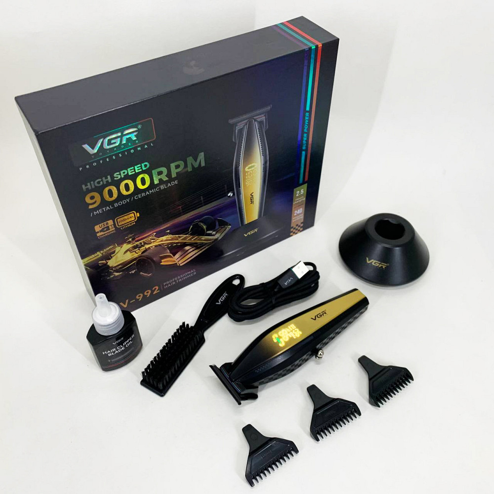 Універсальна машинка для стрижки голови та бороди VGR V-992, Машинка для стрижки волосся міцна RE-23 Івано-Франківськ - фото 2