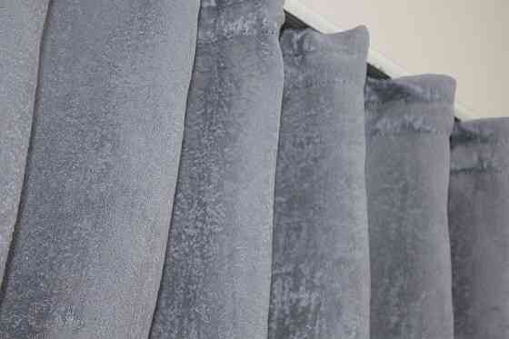 Кухонные шторы VR-Textil № 073к с ламбрекеном и подхватами розово-золотистый с серым 275х170 см (52-0364) Киев