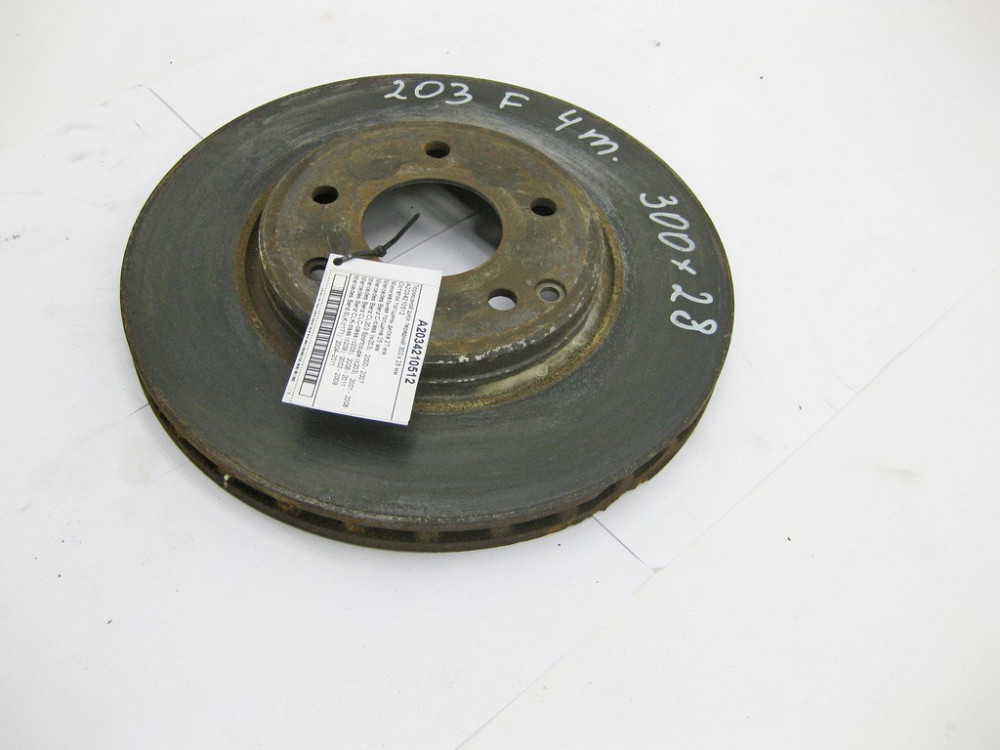 Mercedes-Benz  A2034210512 Гальмівний диск передній 300х28мм C-Class W203 CL Sportcoupe C203 CLK C209 SLK R171 Одесса - изображение 4