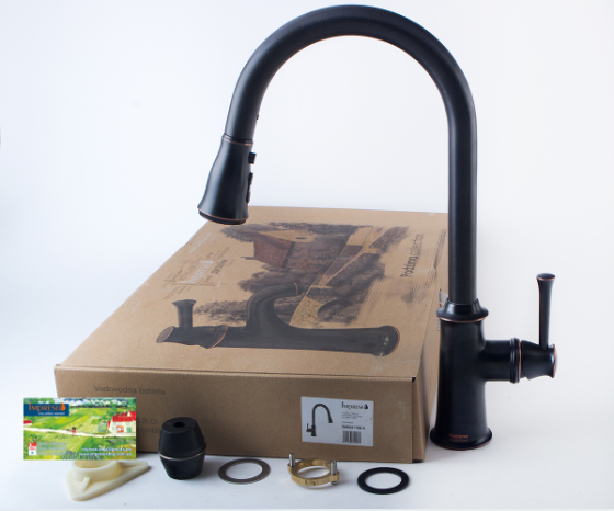 Змішувач для кухні висувним виливом Imprese Podzima Zrala ZMK02170815, чорний Київ