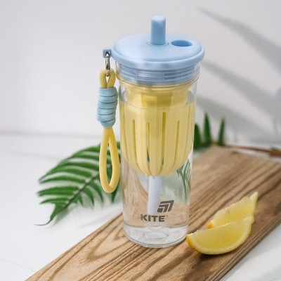 Пляшка для води Kite 650 мл, жовто-блакитний (K25-1219-3) Вінниця - фото 3