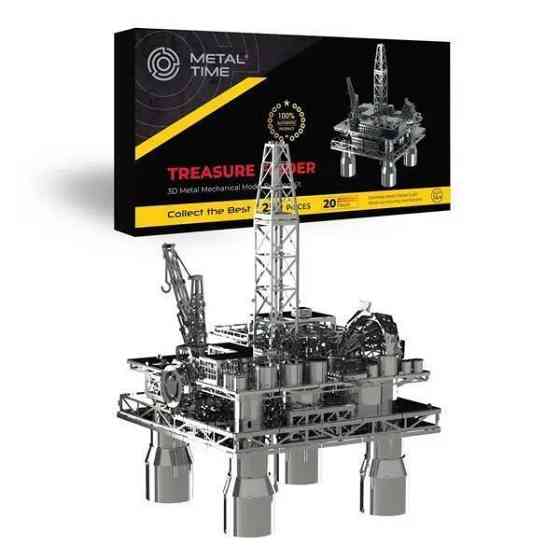 Колекційна модель-конструктор Metal Time Treasure Finder Нафтова платформа механічна (MT008) Харків