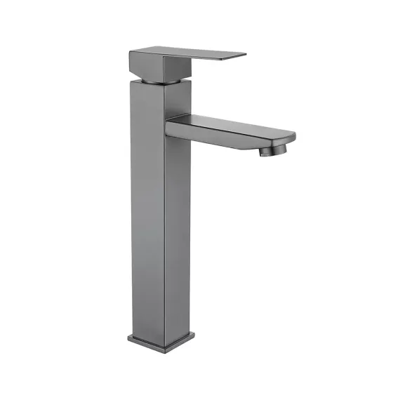 Смеситель для умывальника высокий WEZER PRO11-02-GUNGREY графит Киев