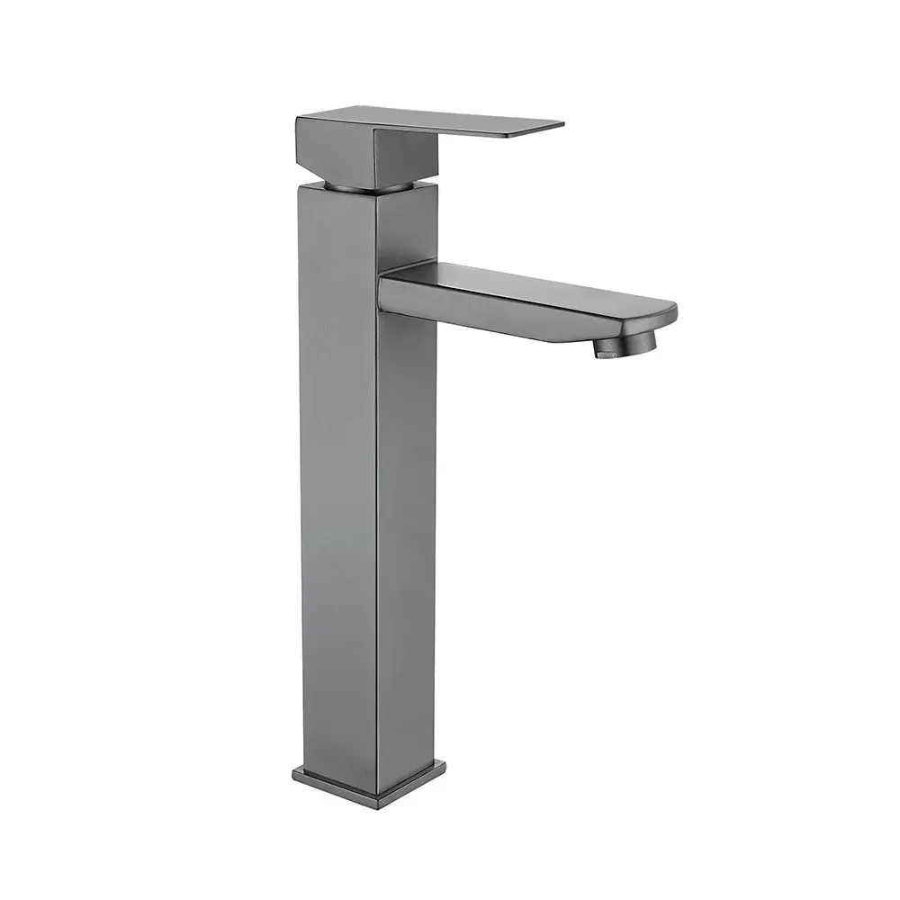 Смеситель для умывальника высокий WEZER PRO11-02-GUNGREY графит Киев - изображение 1