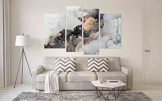 Модульна картина у спальню, вітальню Абстракція Art-618_4 90x132 см Київ