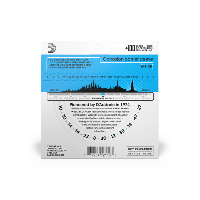 Струны для гитары D'Addario Phosphor Bronze Regular Light 12-String (10-47) (EJ38) Винница - изображение 3