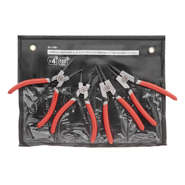 Набір щипців INTERTOOL HT-7001, 4 шт., 150 мм - 4 щипці для різних типів стопорних кілець Львів - фото 8