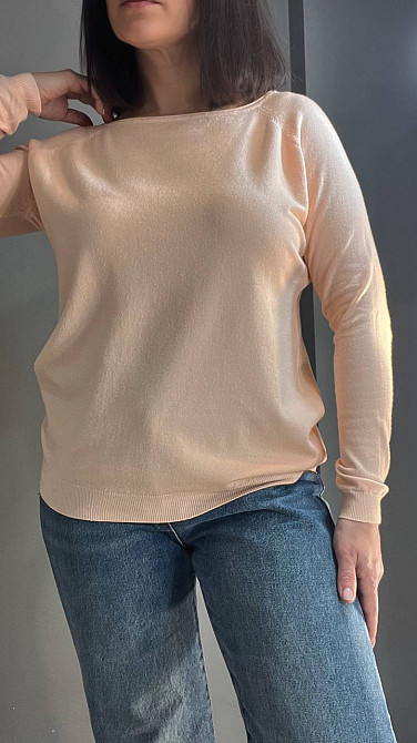Джемпер жіночий ACCORDDREAM 9377 тонкий светр простий базовий однотонний, персиковий, one size Київ - фото 6