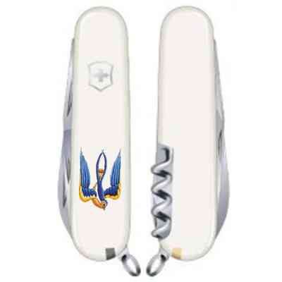 Нож Victorinox Spartan Ukraine 91 мм Тризуб Ластівка (1.3603.7_T1230u) Винница