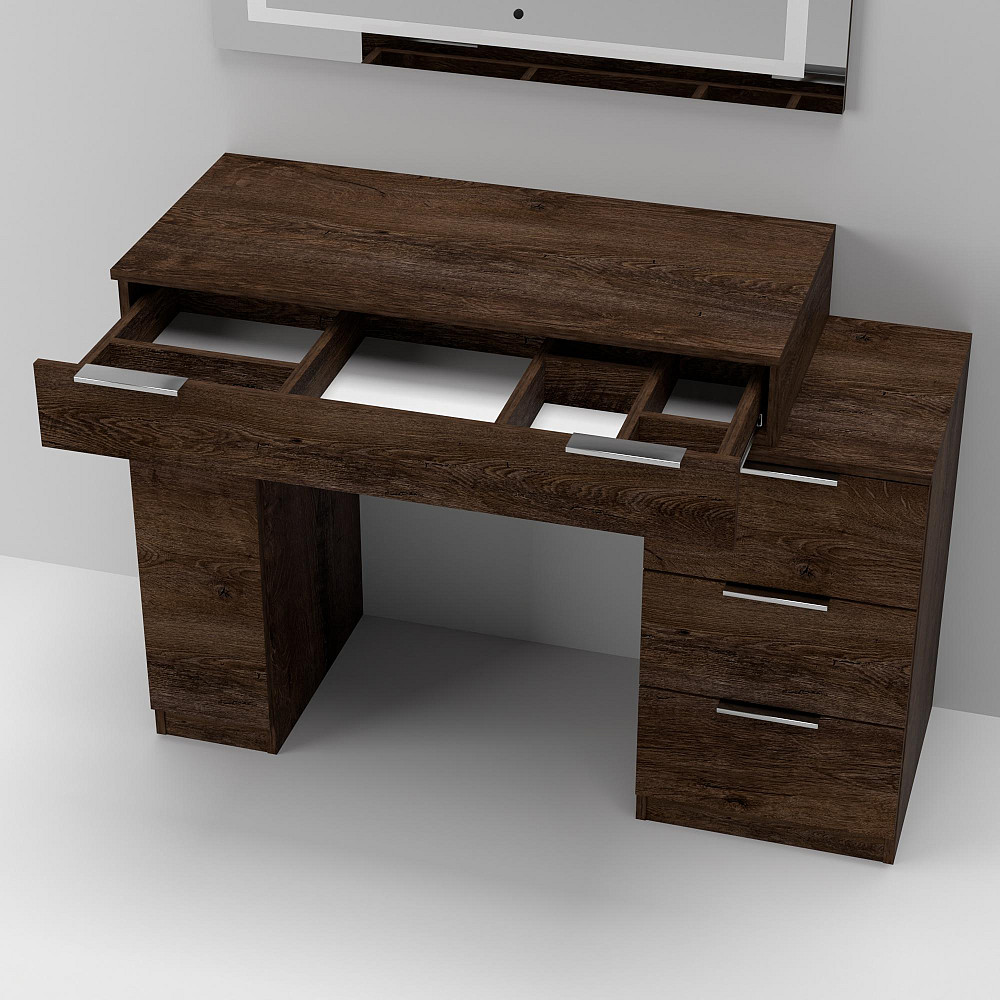 Стол туалетный Трюмо Кристалл, Дуб Конкордия, 1200/452/847 Львов - изображение 3