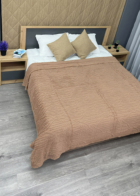Плед 200х230 см (+-10см) "Косичка" колір карамельний (87-343) Київ - фото 4