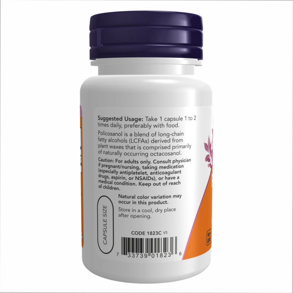 Поликозанол Now Foods Policosanol 10mg 90 veg caps Киев - изображение 3