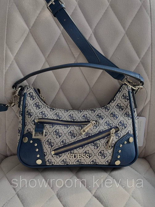 Комплектна жіноча сумка на плече Guess (812820) синя Київ - фото 9
