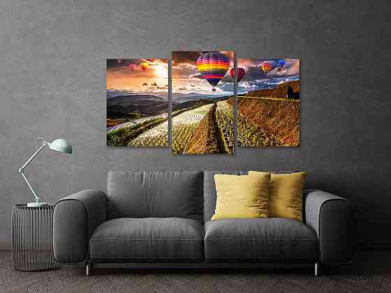 Модульная картина в гостиную / спальню Повітряна куля  Art-601_3 100x150 см Киев
