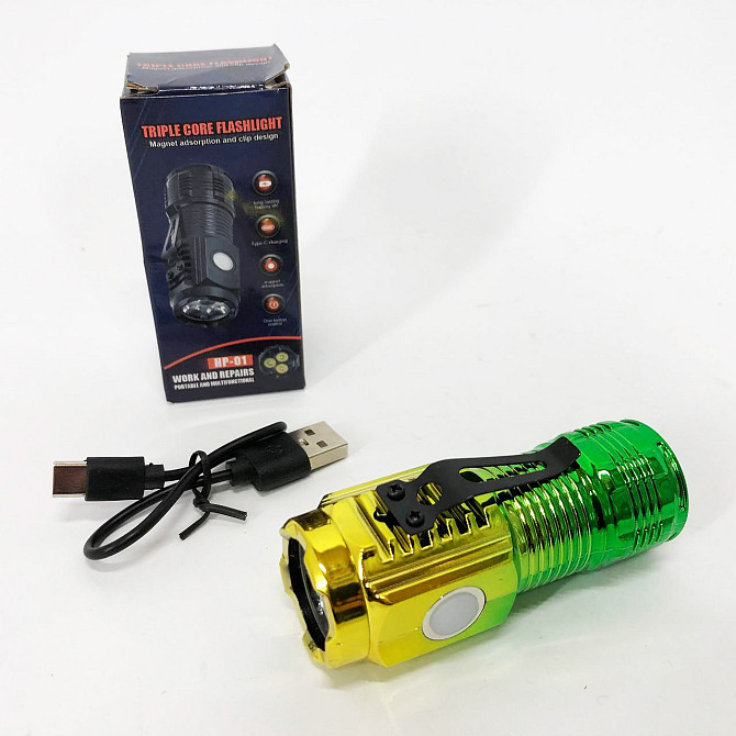 Маленький корманный фонарик PLD-HP01-3LED, Армейский фонарик тактический, Фонарь для FI-343 домашних нужд Киев - изображение 3