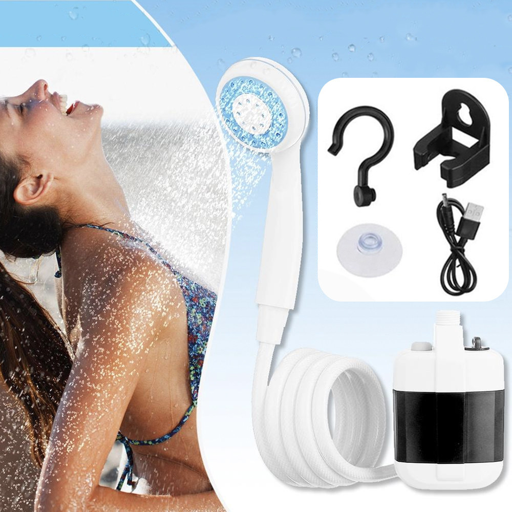 Туристический душ с помпой  Gotel Q16H + Подарок Вечная спичка брелок  / Портативный кемпинговый душ с насосом Киев - изображение 2