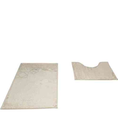 Набір килимків для ванної кімнати 2шт 50*80см+40*50см U-виріз Ромб Smile бежевий поліпропілен Дариана Житомир