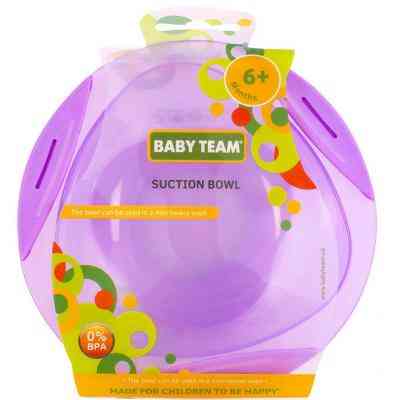 Набор детской посуды Baby Team Тарелка на присоске, 280 мл (6004_фиолетовый) Винница