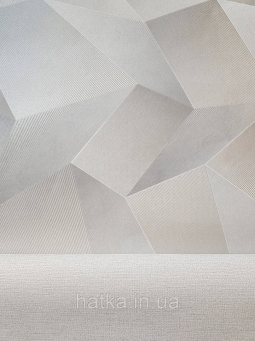 Шпалери метрові вінілові на флізеліні Sintra Vila геометрія фігури 3д сірі бежеві сріблясті 534632 Київ - фото 4