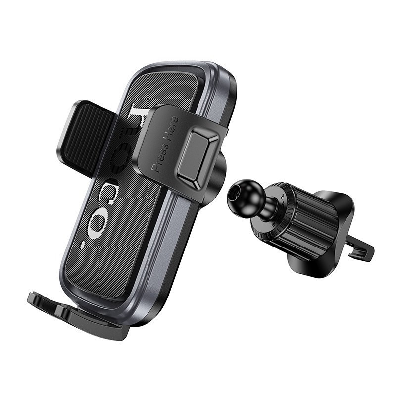 Автотримач для телефона HOCO H78 Vista push-type car holder (air outlet) Black Metal Gray Киев - изображение 5